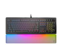 Turtle Beach Vulcan II Max - Teclado óptico mecánico para juegos de PC, teclas iluminadas RGB personalizables y reposamanos, teclas inteligentes, interruptores lineales suaves Titan II, durabilidad de