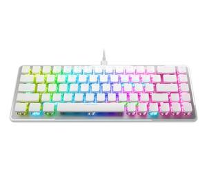 Turtle Beach Vulcan II Mini - Teclado óptico para Juegos 65% con iluminación RGB Personalizable, tecnología de duplicación de Botones, Placa de Aluminio - Blanco