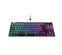 Turtle Beach Vulcan TKL - Teclado de Juego mecánico Compacto RGB, retroiluminación AIMO LED Tecla por Tecla, interruptores lineales Titán, Placa Superior de Aluminio, Rueda Multimedia, Color Negro