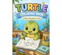 Turtle Coloring Book for Kids: Cute and Easy Kawaii Ocean Animal Coloring Pages in a Travel-Friendly 6x9 Size for Ages 3-8