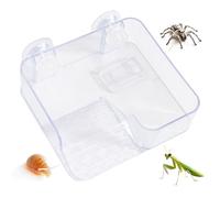 Turtle Dock - Decoración de terraza transparente con , plataforma de descanso para reptiles, terraza transparente de altura ajustable con ventosas | para acuario, hábitat de reptiles,