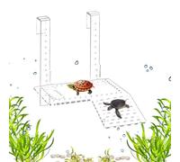 Turtle Dock - Plataforma Acrílico estable y ajustable, cubierta de reposo para tortuga para acuario, escalada antideslizante, accesorio para reptiles, fácil de instalar para el hogar,