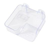 Turtle Dock - Terraza Transparente 18,5x17x5,5 cm, Plataforma Con Rampa De Acrílico, Diseño De Altura Ajustable Con Fuertes Ventosas Que Proporcionan Zonas De Descanso Estables | Área Para Tomar Sol