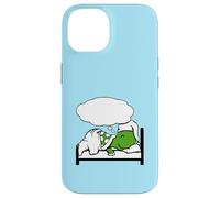 Turtle Dreaming Bubble Sleeping Hat Bed Good Canred Night Fun Carcasa para iPhone 14