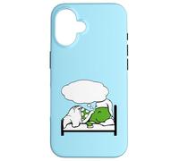 Turtle Dreaming Bubble Sleeping Hat Bed Good Canred Night Fun Carcasa para iPhone 16