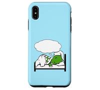 Turtle Dreaming Bubble Sleeping Hat Bed Good Canred Night Fun Carcasa para iPhone XS MAX