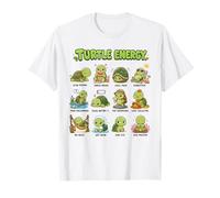 Turtle Energy Kawaii Lindo Gráfico De Estados De Ánimo De Camiseta