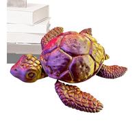 Turtle Fidget Toy, Articulated 3D Printed Turtles Sculpture, 11.5x9.7cm/4.53x3.82 Inches Interactive Animal Figurine for Desk Play, Stress Relief, Compact Home Decor for Boys Girls Adults