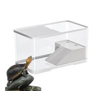 Turtle Habitat Tank, Tortoise Acuario Habitat, Reptile Tanks with Basking, 30,6 x 29,6 x 18,4 cm, 12,05 x 11,65 x 7,24 pulgadas, Acuático Tortoise Acuarios para Crayfish, Hermit Crabs
