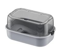 Turtle Habitat, Turtle Starter Kit, Full View Multi-Function Area Bottom Drain Breeding Box with Sunbathing Platforms Spacious Design, Pet Supplies for Crabs, Crayfish