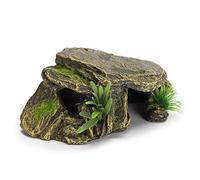 Turtle Hide Cave & Reptile Hideout | Safe Shelter Reduces Stress | Secure Composite Cave for Aquarium/Fish Enclosure | Vivid, Long - Lasting