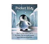 Turtle Hug Card, Penguin Hug Card, Adorable Comfort Uplifting Message Reusable Lightweight Thoughtful Gesture Connection Piece, Cards Present for Kids Toddler Kindergarten, 3.54x6.3Inches