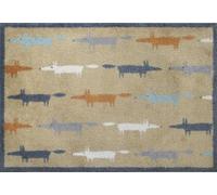 Turtle Mat Diseño Running Mr Fox Multi 60 x 85 cm, interior y exterior, lavable