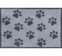 Turtle Mat Paws Grey 40 x 60 cm, interior y exterior, lavable, con respaldo multiagarre, gris