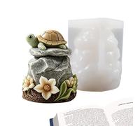 Turtle Mold - Candle Mold 3D Turtle Rock Molds Cute Silicone Craft Tool for Soap Candle Resin Plaster Casting Flower Pot Vase Home Indoor Decoration DIY Animal Craft | Resin Art Moulds for DIY