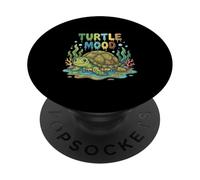 Turtle Mood Cute Sea Turtle Ocean Vibes Life PopSockets PopGrip Adhesivo
