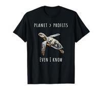 Turtle Planet Over Profits Camiseta