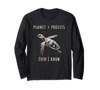 Turtle Planet Over Profits Manga Larga