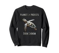 Turtle Planet Over Profits Sudadera