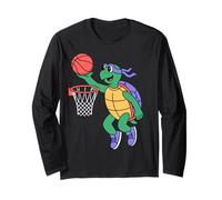 Turtle Playing Sports Wild Animal Turtles Basketball Manga Larga