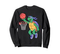 Turtle Playing Sports Wild Animal Turtles Basketball Sudadera