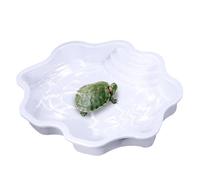 Turtle Pool - Bathing Tub for Turtle Large Capacity, Turtle Feeding Dish, Reptile Habitat, Tortoise Feeder Bowl with Ramp for Geckos, Turtles