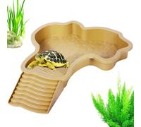 Turtle Pool - Reptile Bathing Tub | Hermit Crab Bathing Pool, With Ladder For Turtle And Amphibian, Reptile Habitat Accessories