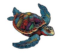 Turtle Puzzles for Adults - Colorful Irregular Turtle Shaped Wooden Jigsaw