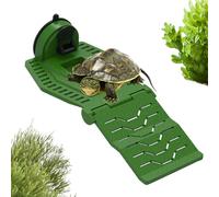 Turtle Ramp, Tortoise Climbing Ladder, Foldable Resting Platforms, Reptile Basking Dock for Aquarium, Fish Tank, Habitat Accessories, Small, Medium, Large, Green