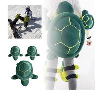 Turtle Snowboard Pad Niños, Cojín de Tortuga de Esquí, Protector de Tortuga, Equipo de Protección de Snowboard, Linda Tortuga Cadera Codo Rodillera Cojín Tortuga para Patinar (Verde B)