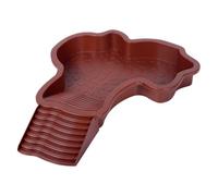 Turtle Soaking Pool with Climbing Ladder, Small Reptile Bath Tub for Turtle Gecko Bearded Dragon, Pet Habitat Landscape Decoration for Aquarium or Terrarium, 13.78x11.22 Inches
