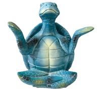 Turtle Statue - Meditation Yoga Decor Statue, Small Garden Figura Sea Turtle, Sea Beach Theme Decor, Relaxing Home Accent for Bathroom, Living Room, or Bedroom, Mindful Meditation 4 x 5 x 10 cm