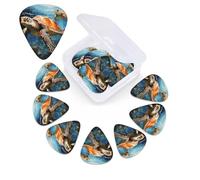 Turtle Swimming in the Sea - Púas de guitarra (12 unidades, 3 púas de celuloide de diferentes grosores con caja de almacenamiento de púas, púas de guitarra personalizadas para púas de guitarra