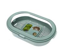 Turtle Tank | Caja De Hábitat para Reptiles - Acuario Antifuga para Cangrejos Y Reptiles Habitat De Alimentacion Descanso Y Sol
