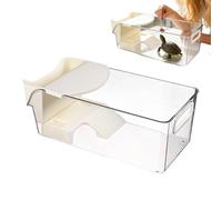 Turtle Tank Clear Multi Funcional Acuario con Plataforma de Muelle | Reptil terrario para pequeñas Mascotas como Rana Tortuga, ermitaño, alimentación, natación, cría