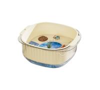 Turtle Tank,Reptile Crabs Terrarium Enclosure,Transparent Full View Multi Function Areas Tortoise House For Hermit Crabs Fish Amphibians Aquatic Pets Reptiles