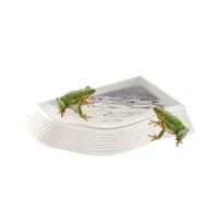 Turtle Water Dish, Anti-Slip Turtle Bathing Pot, Multifunctional Tortoise Bath Pool, Sturdy, Non-Slip, Safe, Comfortable Experience for Turtles, Reptiles, Pets, Outdoor, Interior