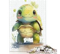Turtle Watercolor Cute Puzzles Imposible,desafío for Adults Juego Educativo 1500 Piezas Obra De Arte De Juego De para Adultos Y Niños 1500pcs (85x57cm)