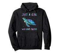 Turtle Watercolor Sea Ocean Just A Girl Who Loves Turtles Sudadera con Capucha