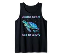 Turtle Watercolor Sea Ocean My Turtles Call Me Aunty Camiseta sin Mangas