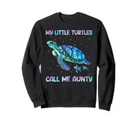 Turtle Watercolor Sea Ocean My Turtles Call Me Aunty Sudadera