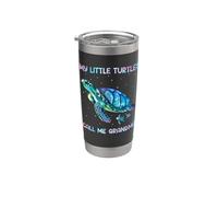 Turtle Watercolor Sea Ocean My Turtles Call Me Grandma Vaso térmico de acero inoxidable de doble pared