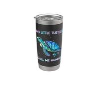 Turtle Watercolor Sea Ocean My Turtles Call Me Mommy Vaso térmico de acero inoxidable de doble pared