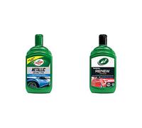 Turtle Wax 51796 Renew Liquid Car Polish El Esmalte Líquido para Automóviles Elimina Las Manchas Y Los Rasguños Finos 500Ml + 52653 Metallic Wax Cera Líquida Cera Fina para Pulir 500Ml