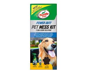 TURTLE WAX Kit Limpiador De Mascotas para Coche y Hogar. Contiene: 1 Esponja Quita pelos, 1 Eliminador de Manchas 500 ml y 1 Eliminador de Olor.