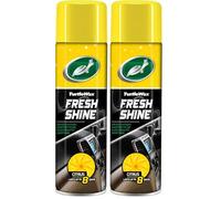 Turtle Wax Limpiador de plásticos y salpicaderos para interiores Fresh Shine ambientador 500 ml elimina la suciedad, el polvo y los residuos de plástico en los interiores del coche (Paquete de 2)