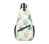 Turtle Write Rose Gold Pattern Backgrounds Crossbody Bag, Hombres y Mujeres Sling Chest Cross Body Bag, Utilizado para el Ocio y los Viajes