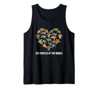 Turtles of The World Product Turtle Gear Tipos de Tortugas Camiseta sin Mangas