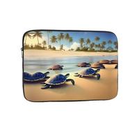 Turtles on The Beach - Funda para ordenador portátil de 12 pulgadas, apta para portátiles y tabletas