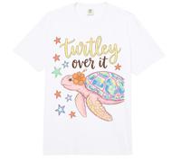 Turtley Over It Funny Sea Turtle Pun Sarcastic Saying Comfort Colors Adult Heavyweight T-Shirt